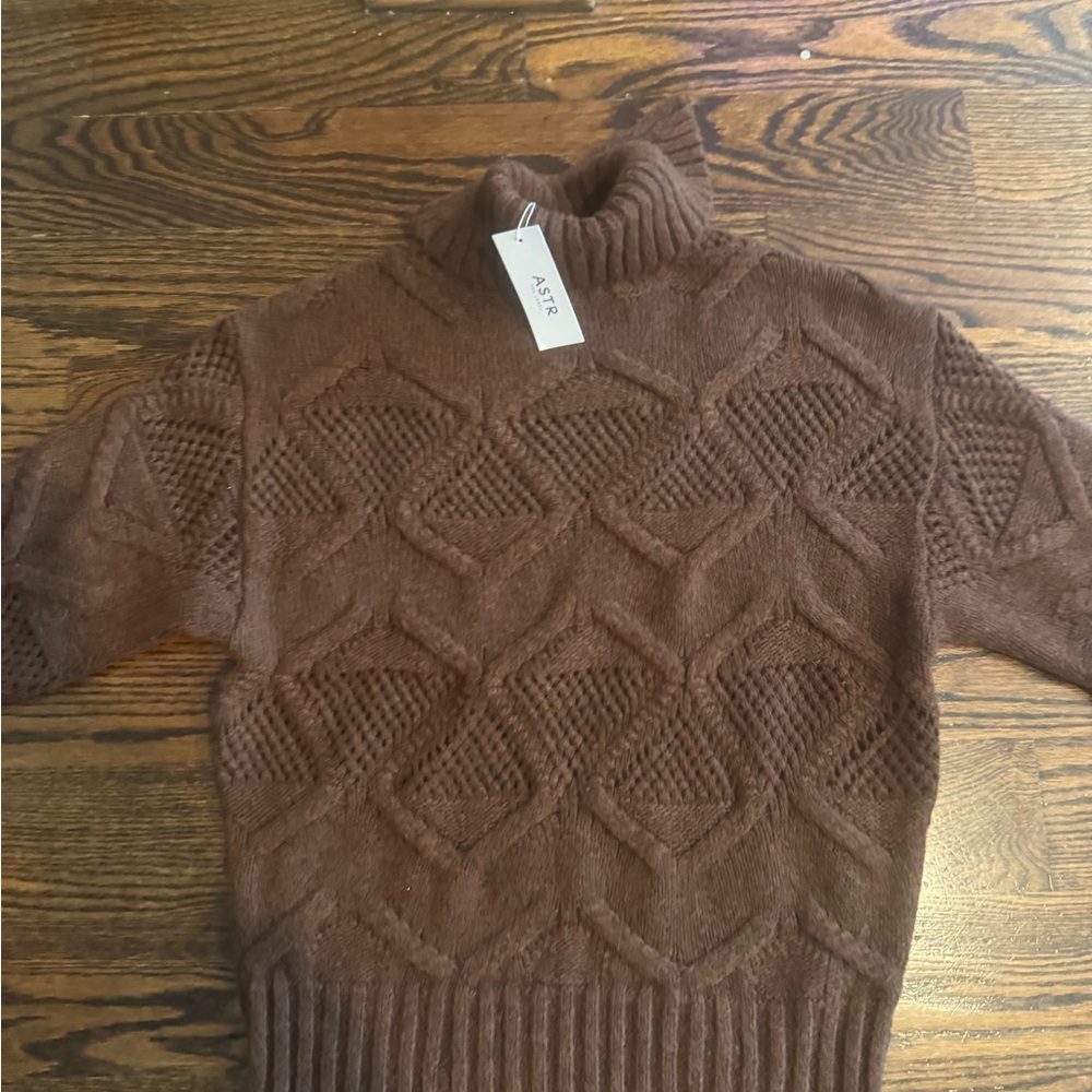 Brown Turtleneck Sweater
